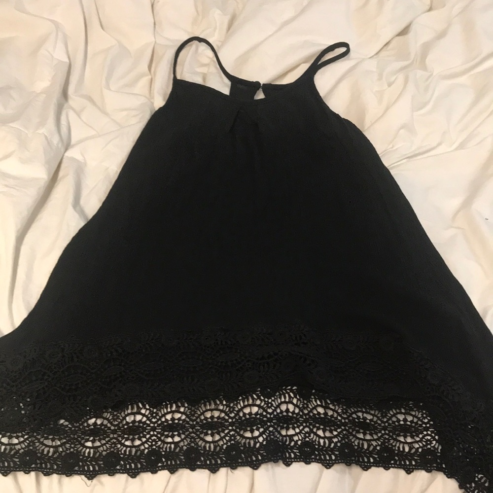 black flowy tank